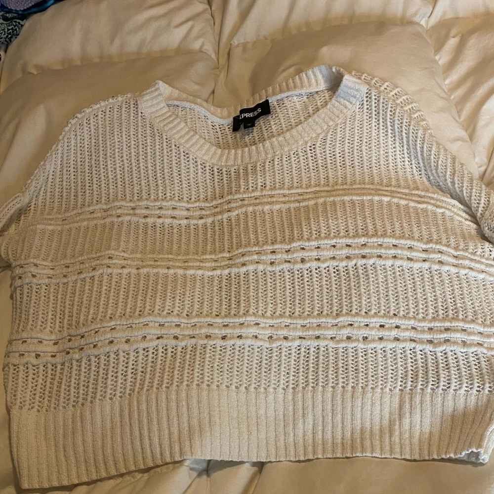 White Cropped Sweater